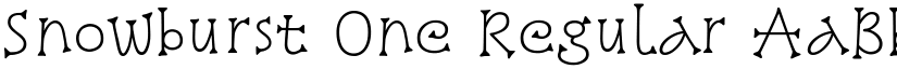 Snowburst One Regular font