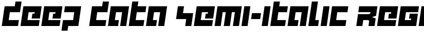deep data semi-italic Regular font