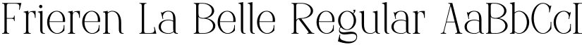Frieren La Belle Regular font