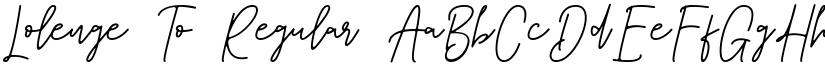 Lolenge To Regular font