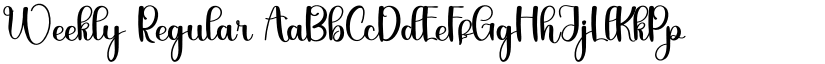 Weekly Regular font