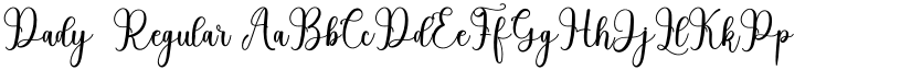 Dady Regular font