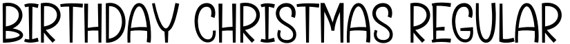Birthday Christmas Regular font
