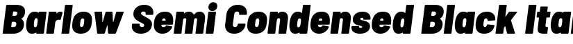 Barlow Semi Condensed Black Italic font