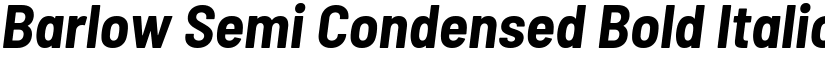 Barlow Semi Condensed Bold Italic font