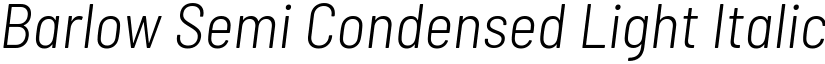 Barlow Semi Condensed Light Italic font