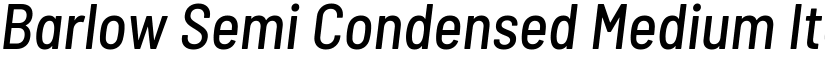Barlow Semi Condensed Medium Italic font