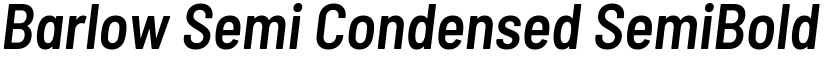 Barlow Semi Condensed SemiBold Italic font