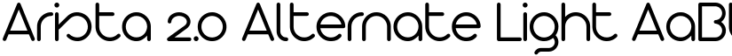 Arista 2.0 Alternate Light font