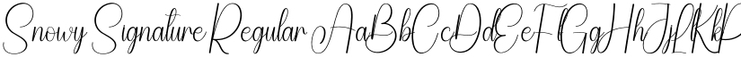 Snowy Signature Regular font