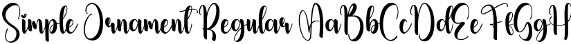 Simple Ornament Regular font