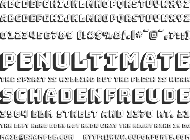 Bungee Shade font preview