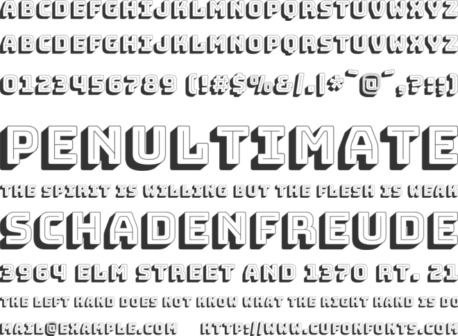 Bungee Shade font preview