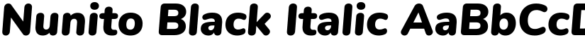 Nunito Black Italic font