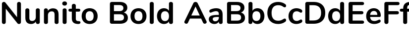 Nunito Bold font