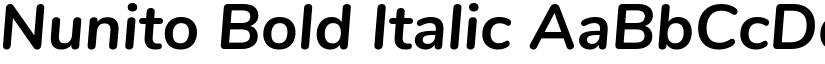 Nunito Bold Italic font