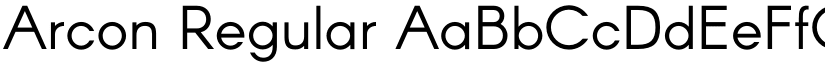 Arcon Regular font
