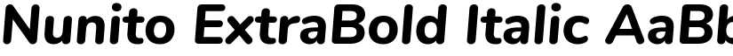 Nunito ExtraBold Italic font
