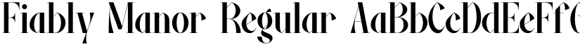 Fiably Manor Regular font