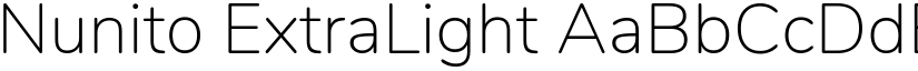 Nunito ExtraLight font