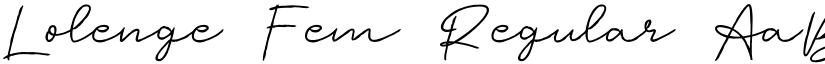 Lolenge Fem Regular font