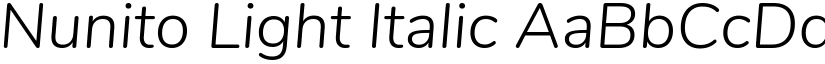 Nunito Light Italic font