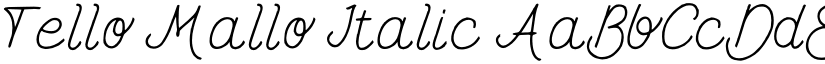 Tello Mallo Italic font