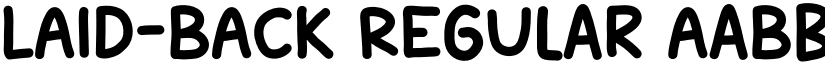 LAID-BACK Regular font