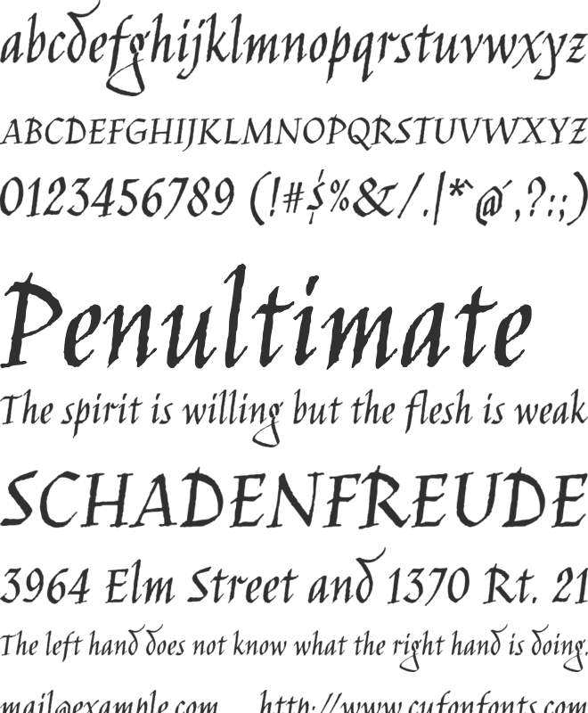 Jim Nightshade font preview