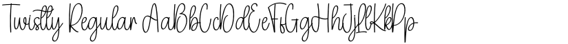 Twistly Regular font