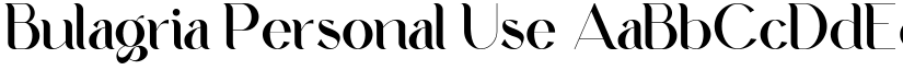 Bulagria Personal Use font