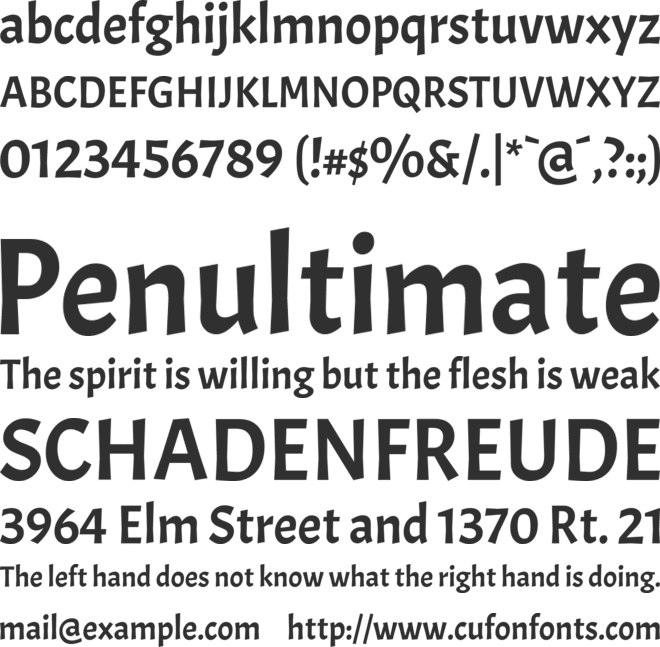 Acme font preview