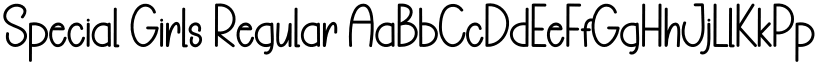 Special Girls Regular font