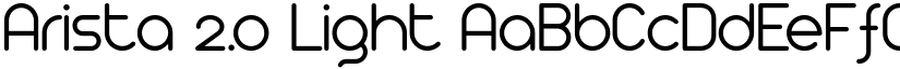 Arista 2.0 Light font