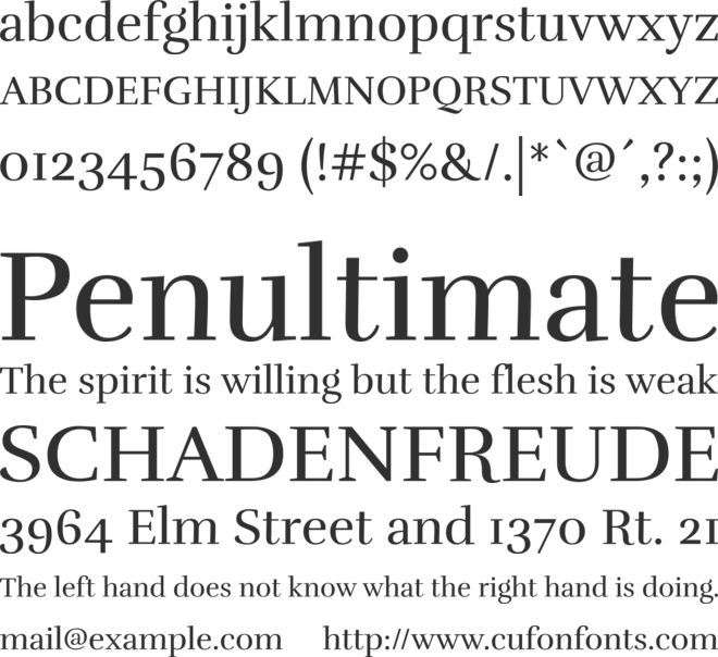 Rufina font preview