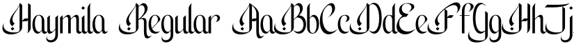 Haymila Regular font