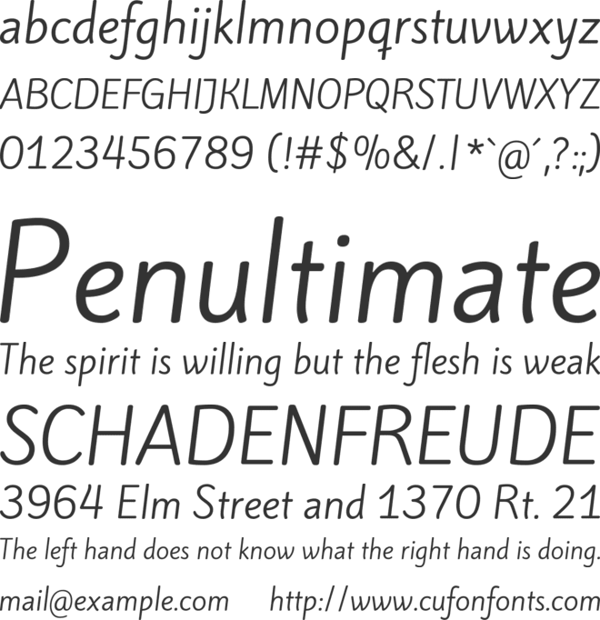 Kite One font preview