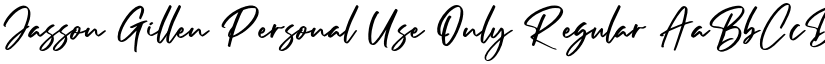 Jasson Gillen Personal Use Only font download
