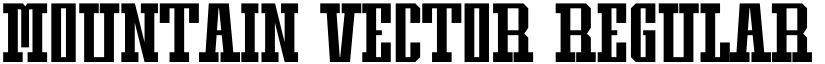 Mountain Vector Regular font