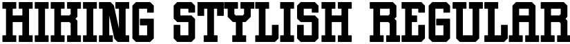 Hiking Stylish Regular font