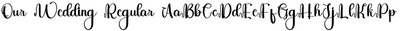 Our Wedding Regular font