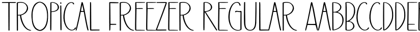 Tropical Freezer Regular font