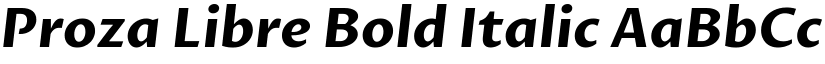 Proza Libre Bold Italic font