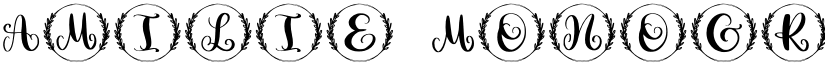 Amilie Monogram Regular font