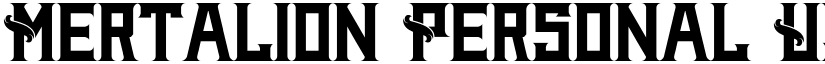 Mertalion Personal Use Only font download