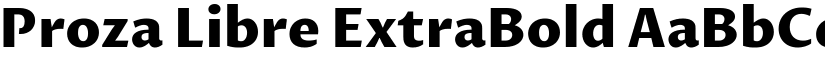 Proza Libre ExtraBold font