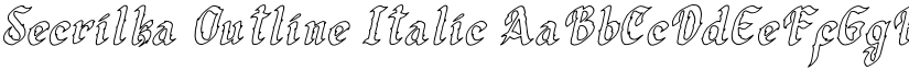 Secrilka Outline Italic font