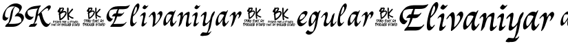 BKR Elivaniyar Regular font