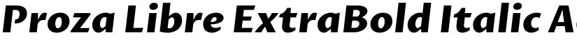 Proza Libre ExtraBold Italic font