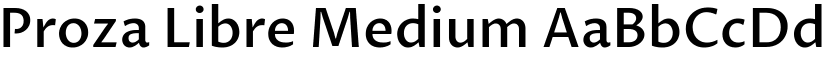 Proza Libre Medium font